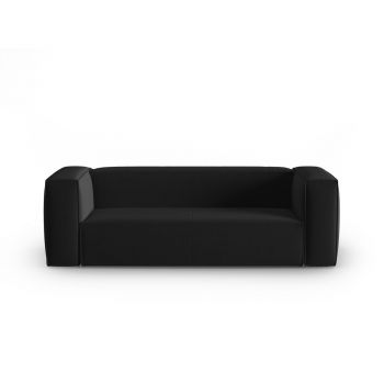 Canapea neagră cu tapițerie din catifea 200 cm Mackay – Cosmopolitan Design
