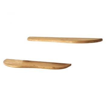 Rafturi în culoare naturală 2 buc. din lemn de stejar 100 cm Wavy – Kalune Design