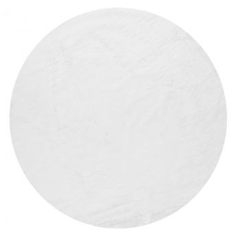 Covor alb lavabil rotund ø 120 cm Pelush White – Mila Home