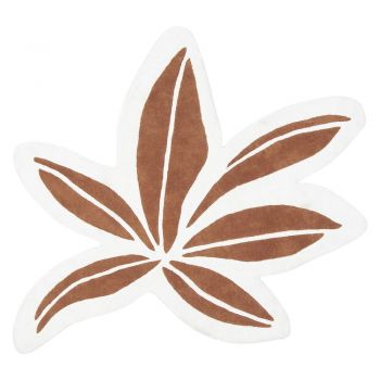 Covor pentru copii maro 140x120 cm Tropical Leaf – Lilipinso