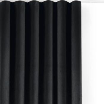Draperie neagră dimout (semi-opacă) din catifea 265x175 cm Velto – Filumi