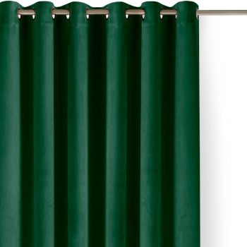 Draperie verde dimout (semi-opacă) din catifea 140x270 cm Velto – Filumi