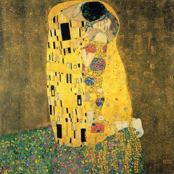 Reproducere tablou Gustav Klimt - The Kiss, 90 x 90 cm