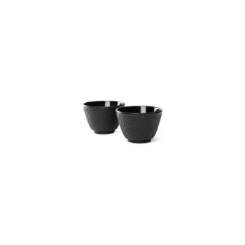 Set 2 căni din fontă Bredemeijer Jang, ⌀ 7,8 cm, negru ieftina