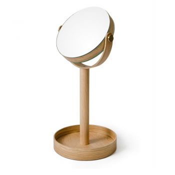 Oglindă cosmetică cu suport din lemn Wireworks Magnify