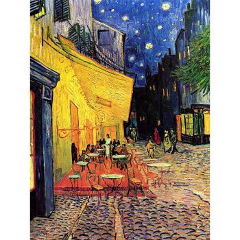 Reproducere pe pânză după Vincent van Gogh - Cafe Terrace, 60 x 45 cm