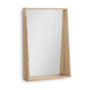 Oglindă de perete cu ramă din lemn de mesteacăn Geese Pure, 65 x 45 cm