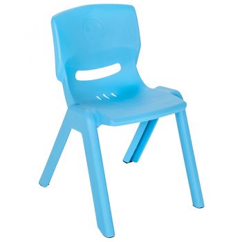 Scaunel cu spatar pentru copii Happy Chair Albastru ieftin
