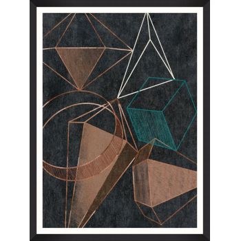 Tablou Framed Art Copper Geometry I