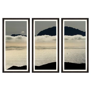 Tablou 3 piese Framed Art Ocean And Clouds