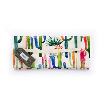 Pătură pentru picnic Surdic Watercolor Cactus, 170 x 140 cm