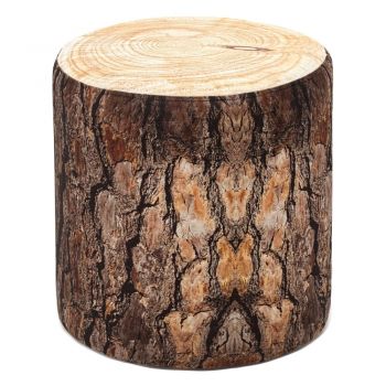 Taburet cu aspect de lemn Balcab Home Log ieftin