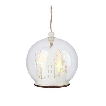 Decorațiune luminoasă albă ø 9 cm cu model de Crăciun Myren – Markslöjd ieftina