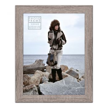 Ramă foto pentru fotografii Styler Narvik, 36 x 46 cm, gri maro ieftina