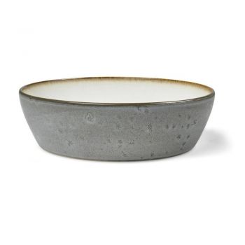 Bol de servire din ceramică și glazură interioară crem deschis Bitz Mensa, diametru 18 cm, gri ieftin