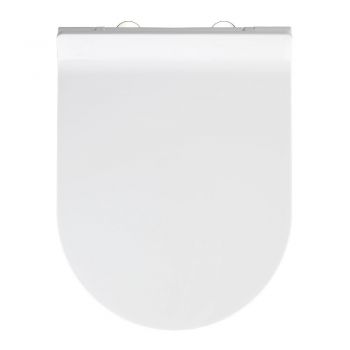 Capac WC cu închidere lentă Wenko Habos, 46 x 36 cm, alb ieftin