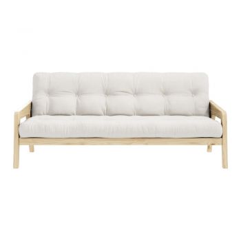 Canapea extensibilă alb/bej 204 cm Grab - Karup Design
