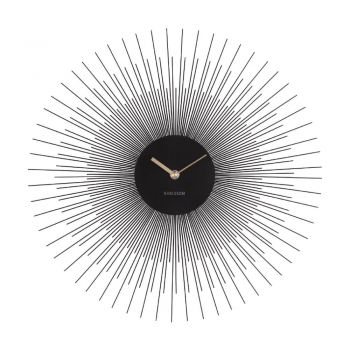 Ceas de perete Karlsson Peony, negru, ø 45 cm