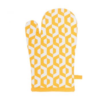 Șervet termic din bumbac Tiseco Home Studio Hexagon, galben
