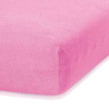 Cearceaf elastic AmeliaHome Ruby, 200 x 160-180 cm, roz închis