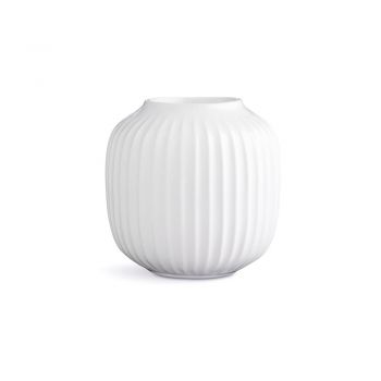 Sfeșnic din porțelan pentru lumânările de ceai Kähler Design Hammershoi, ⌀ 9 cm, alb