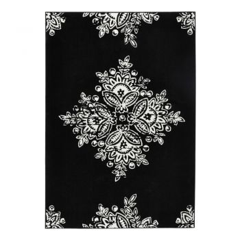 Covor Hanse Home Gloria Blossom, 160x230 cm, negru-alb