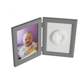 Kit mulaj Memory Frame cu rama foto 13x18 cm Baby HandPrint non-toxic silver la reducere