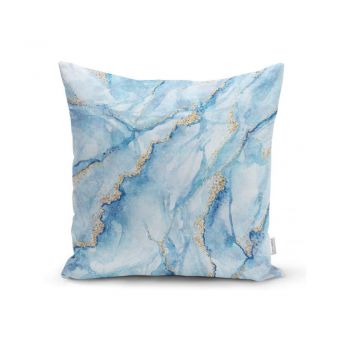 Față de pernă Minimalist Cushion Covers Aquatic Marble, 45 x 45 cm