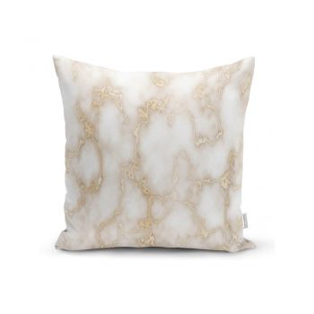 Față de pernă Minimalist Cushion Covers Golden Lines Marble, 45 x 45 cm