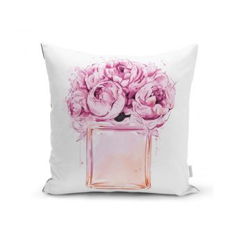 Față de pernă Minimalist Cushion Covers Pink Flowers, 45 x 45 cm ieftina