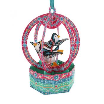 Ornament de brad Craciun Santoro Baubles Pinguni