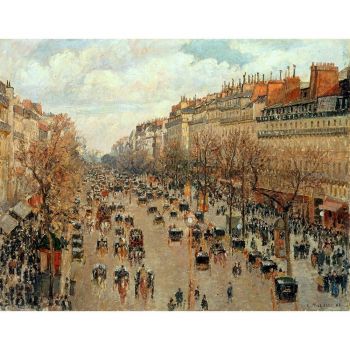 Reproducere tablou Camille Pissarro - Boulevard Montmartre Eremitage, 90 x 70 cm