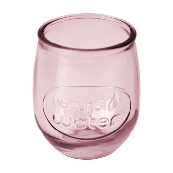 Pahar din sticlă reciclată Ego Dekor Water, 400 ml, roz deschis