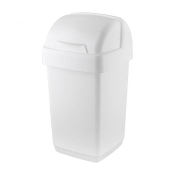 Coș de gunoi Addis Roll Top, 22,5 x 23 x 42,5 cm, alb ieftin