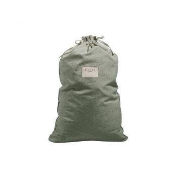 Săculeț textil din amestec de in pentru haine Really Nice Things Bag Green Moss, înălțime 75 cm