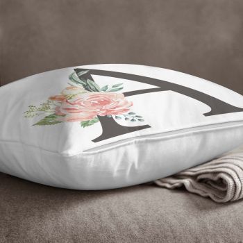 Față de pernă Minimalist Cushion Covers Floral Alphabet A, 45 x 45 cm