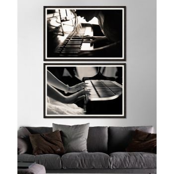 Tablou 2 piese Framed Art The Piano Player