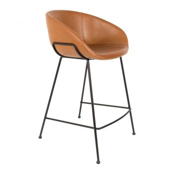 Set 2 scaune bar Zuiver Feston, înălțime scaun 65 cm, maro
