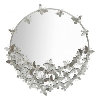 Oglindă de perete Mauro Ferretti Round Silver, ø 91 cm, argintiu