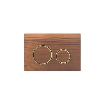 Clapeta de actionare Geberit Sigma21 nuc american/inel auriu