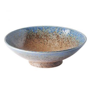 Bol din ceramică pentru supă ramen MIJ Earth & Sky, ø 25 cm, bej - albastru