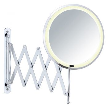 Oglindă cosmetică cu led/de mărire ø 20 cm Barona – Wenko ieftina