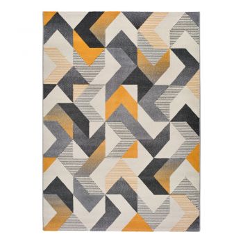 Covor Universal Gladys Abstract, 160 x 230 cm, portocaliu-gri ieftin