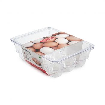 Cutie depozitare oua, transparenta-System