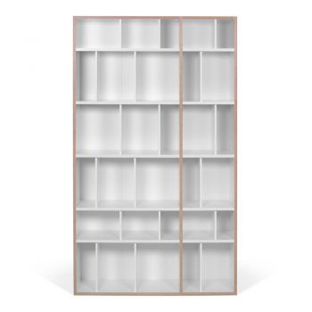 Bibliotecă TemaHome Group, lățime 108 cm, alb