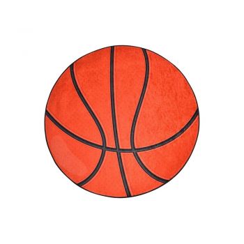 Covor antiderapant pentru copii Conceptum Hypnose Basketball, ø 140 cm, portocaliu ieftin
