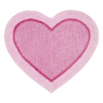 Covor pentru camera copiilor Catherine Lansfield Heart, 50 x 80 cm, roz la reducere