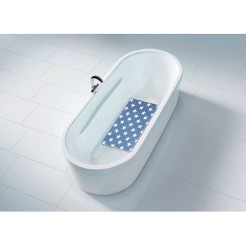 Covoras pentru baie antiderapant, din TPR, Stella Albastru, 40 x 70 cm