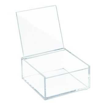 Cutie transparentă cu capac iDesign Clarity, 10 x 10 cm