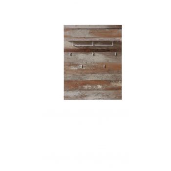 Cuier din pal si MDF cu etajera Krone Driftwood, l90xA30xH116 cm